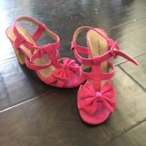 Nanette Lepore “Bad Girl” Pink heels, used, size 7